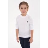 U.S. Polo Assn. Erkek Çocuk Beyaz Basic Bisiklet Yaka Sweatshirt 50314971-VR013 - 8 - 9 Yaş