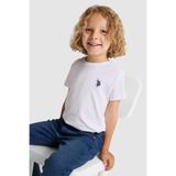 U.S. Polo Assn. Erkek Çocuk Beyaz Bisiklet Yaka Basic Tişört 50320445-VR013