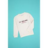 U.S. Polo Assn. Erkek Çocuk Beyaz Bisiklet Yaka Sweatshirt 50325149-VR013 - 10 - 11 Yaş