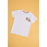 U.S. Polo Assn. Erkek Çocuk Beyaz Bisiklet Yaka Tişört 50320410-VR013 - 11 - 12 Yaş