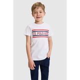 U.S. Polo Assn. Erkek Çocuk Beyaz Bisiklet Yaka Tişört 50327008-VR013 - 11 - 12 Yaş