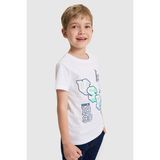 U.S. Polo Assn. Erkek Çocuk Beyaz Bisiklet Yaka Tişört 50327027-VR013 - 9 - 10 Yaş
