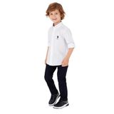 U.S. Polo Assn. Erkek Çocuk Beyaz Gömlek Desenli 50316701-VR013