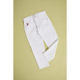 U.S. Polo Assn. Erkek Çocuk Beyaz Kanvas Pantolon 50322467-VR013 - Dropsuz - 11 - 12 Yaş