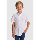 U.S. Polo Assn. Erkek Çocuk Beyaz Kısa Kollu Gömlek 50326122-VR013