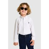 U.S. Polo Assn. Erkek Çocuk Beyaz Uzun Kollu Basic Gömlek 50324687-VR013 - 3 - 4 Yaş