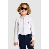 U.S. Polo Assn. Erkek Çocuk Beyaz Uzun Kollu Basic Gömlek 50324687-VR013