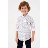 U.S. Polo Assn. Erkek Çocuk Beyaz Uzun Kollu Gömlek 50316682-VR013