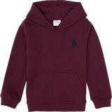 U.S. Polo Assn. Erkek Çocuk Bordo Basic Kapüşonlu Sweatshirt 50313980-VR177 - Plum Perfect - 12 - 13 Yaş