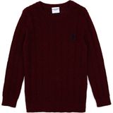 U.S. Polo Assn. Erkek Çocuk Bordo Bisiklet Yaka Basic Kazak 50315638-VR014 - 7 - 8 Yaş