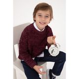 U.S. Polo Assn. Erkek Çocuk Bordo Bisiklet Yaka Sweatshirt 50308515-VR177 - Plum Perfect - 5 - 6 Yaş
