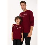 U.S. Polo Assn. Erkek Çocuk Bordo Bisiklet Yaka Sweatshirt 50313900-VR014 - 4 - 5 Yaş