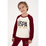 U.S. Polo Assn. Erkek Çocuk Bordo Bisiklet Yaka Sweatshirt 50316542-VR014 - 6 - 7 Yaş