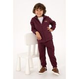 U.S. Polo Assn. Erkek Çocuk Bordo Fermuarlı Şardonlu Kapüşonlu Örme Hırka 50313852-VR177 - 4 - 5 Yaş