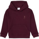 U.S. Polo Assn. Erkek Çocuk Bordo Kapüşonlu Basic Sweatshirt 50313941-VR177 - Plum Perfect - 6 - 7 Yaş