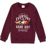 U.S. Polo Assn. Erkek Çocuk Bordo Şardonlu Bisiklet Yaka Sweatshirt 50316406-VR177 - Plum Perfect - 7 - 8 Yaş