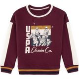 U.S. Polo Assn. Erkek Çocuk Bordo Sweatshirt 50308572-VR177 - Plum Perfect - 8 - 9 Yaş
