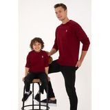 U.S. Polo Assn. Erkek Çocuk Bordo Sweatshirt 50313832-VR014