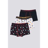 U.S. Polo Assn. Erkek Çocuk Boxer, Lacivert, 7-8 Yaş, Set of 3