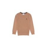 U.S. Polo Assn. Erkek Çocuk Camel Melanj Bisiklet Yaka Basic Kazak 50307838-VR122