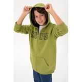 U.S. Polo Assn. Erkek Çocuk Fıstık Hırka (örme) 50293472-VR087, Yeşil, 5-6 Yaş