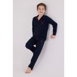 U.s. Polo Assn. Erkek Çocuk Gömlek Pijama Lacivert - 5 - 6 Yaş