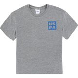 U.S. Polo Assn. Erkek Çocuk Gri Melanj Comfort Basic Bisiklet Yaka Tişört 50295447-VR086 - 3 - 4 Yaş - Grimelanj