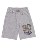 U.S. Polo Assn. Erkek Çocuk Gri Melanj Örme Şort 50252223-VR086 - Gri - Melanj - 5 - 6 Yaş