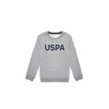 U.S. Polo Assn. Erkek Çocuk Gri Melanj Sweatshirt 50289143-VR086, 7-8 Yaş, GRI MELANJ
