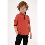 U.S. Polo Assn. Erkek Çocuk Gül Kurusu Yarım Fermuarlı Polar Sweatshirt 50313841-VR026 - 6 - 7 Yaş