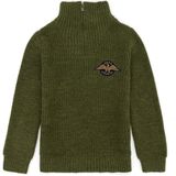 U.S. Polo Assn. Erkek Çocuk Haki Yarım Fermuarlı Kazak 50271349-VR027 - 9 - 10 Yaş - Haki-289