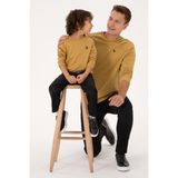 U.S. Polo Assn. Erkek Çocuk Hardal Basic Bisiklet Yaka Sweatshirt 50313832-VR151 - Oil - 10 - 11 Yaş