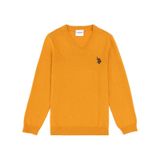 U.S. Polo Assn. Erkek Çocuk Hardal Basic V Yaka Kazak 50294200-vr072