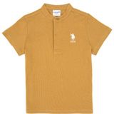 U.S. Polo Assn. Erkek Çocuk Hardal Bisiklet Yaka Tişört 50314940-VR151 - 10 - 11 Yaş - Oil