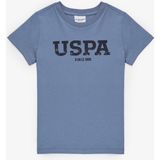 U.S. Polo Assn. Erkek Çocuk İndigo Bisiklet Yaka Basic Tişört 50325607-VR028 - 8 - 9 Yaş