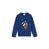 U.S. Polo Assn. Erkek Çocuk İndigo Bisiklet Yaka Kazak 50317149-VR028