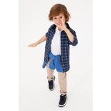 U.S. Polo Assn. Erkek Çocuk İndigo Uzun Kollu Gömlek 50316674-VR028