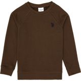 U.S. Polo Assn. Erkek Çocuk Kahverengi Basic Bisiklet Yaka Sweatshirt 50313832-VR029 - Kahverengi-200 - 13 - 14 Yaş