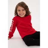 U.S. Polo Assn. Erkek Çocuk Kırmızı Basic Bisiklet Yaka Sweatshirt 50313831-VR171 - Basic Kırmızı - 10 - 11 Yaş