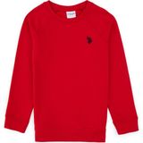 U.S. Polo Assn. Erkek Çocuk Kırmızı Basic Bisiklet Yaka Sweatshirt 50313832-VR171 - Basic Kırmızı - 7 - 8 Yaş