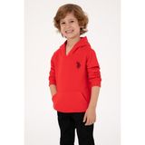 U.S. Polo Assn. Erkek Çocuk Kırmızı Basic Kapüşonlu Sweatshirt 50313980-VR030 - 6 - 7 Yaş