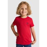 U.S. Polo Assn. Erkek Çocuk Kırmızı Bisiklet Yaka Basic Tişört 50320445-VR171