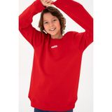 U.S. Polo Assn. Erkek Çocuk Kırmızı Bisiklet Yaka Sweatshirt 50293567-VR030 - 11 - 12 Yaş
