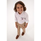 U.S. Polo Assn. Erkek Çocuk Kırmızı Desenli Gömlek Trend Regular Fit 10 - 11 Yaş