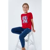 U.s. Polo Assn. Erkek Çocuk Kırmızı Pijama Takım - 9 - 10 Yaş