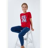 U.S. Polo Assn. Erkek Çocuk Kırmızı Pijama Takım