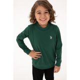 U.S. Polo Assn. Erkek Çocuk Koyu Yeşil Basic Bisiklet Yaka Sweatshirt 50314971-VR079 - 10 - 11 Yaş