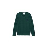 U.S. Polo Assn. Erkek Çocuk Koyu Yeşil Basic V Yaka Kazak 50293535-vr079
