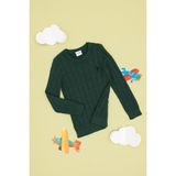 U.S. Polo Assn. Erkek Çocuk Koyu Yeşil Bisiklet Yaka Basic Kazak 50315638-VR079 - 7 - 8 Yaş