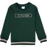 U.S. Polo Assn. Erkek Çocuk Koyu Yeşil Bisiklet Yaka Basic Sweatshirt 50314006-VR079 - 10 - 11 Yaş
